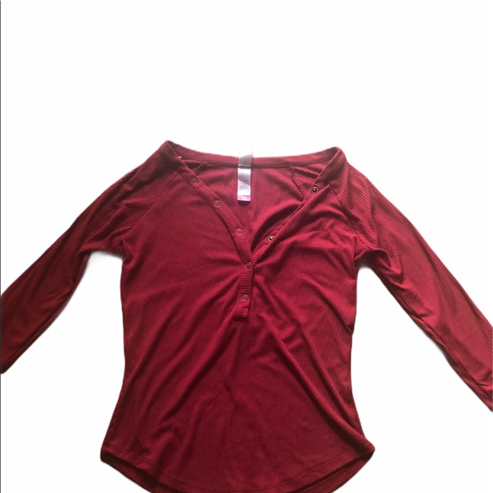 NoBo Red Long-Sleeved, Form Fitting Dress Shirt